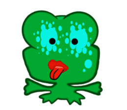 Fun frog sticker #5374946