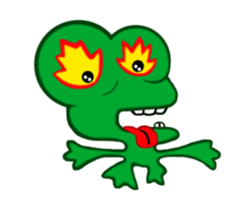 Fun frog sticker #5374952
