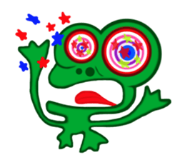 Fun frog sticker #5374953