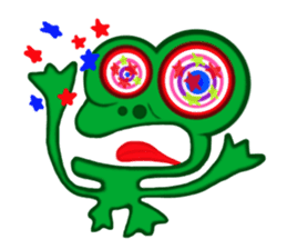 Fun frog sticker #5374953