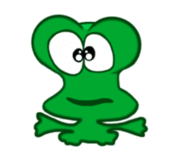 Fun frog sticker #5374955