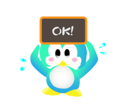 Naughty penguin sticker #5375118