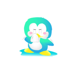 Naughty penguin sticker #5375120