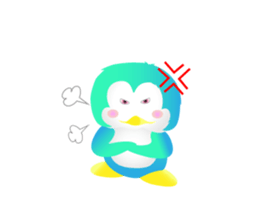 Naughty penguin sticker #5375127