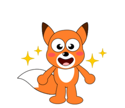 Always cheerful fox sticker #5379436