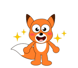 Always cheerful fox sticker #5379436