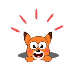 Always cheerful fox sticker #5379438