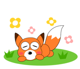 Always cheerful fox sticker #5379442
