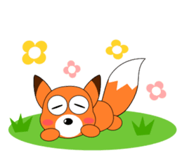 Always cheerful fox sticker #5379442