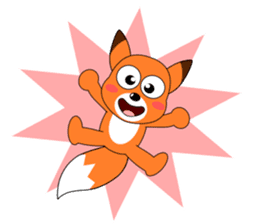 Always cheerful fox sticker #5379443