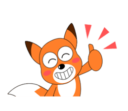 Always cheerful fox sticker #5379444