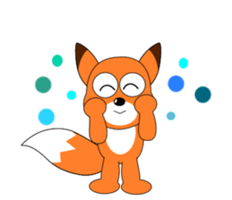 Always cheerful fox sticker #5379446