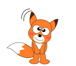 Always cheerful fox sticker #5379448