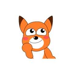 Always cheerful fox sticker #5379453