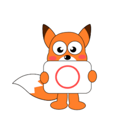 Always cheerful fox sticker #5379454