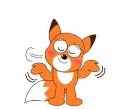 Always cheerful fox sticker #5379456