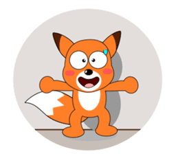 Always cheerful fox sticker #5379457