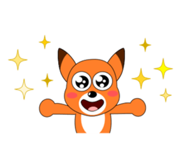 Always cheerful fox sticker #5379459