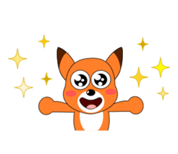 Always cheerful fox sticker #5379459