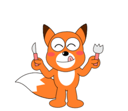 Always cheerful fox sticker #5379460