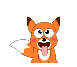 Always cheerful fox sticker #5379462