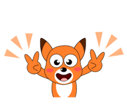 Always cheerful fox sticker #5379468