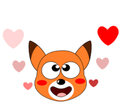 Always cheerful fox sticker #5379475