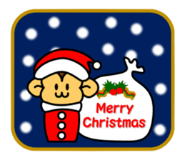 christmas and new year of monkey sticker #5379889