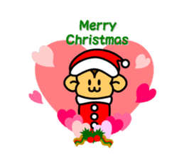 christmas and new year of monkey sticker #5379891