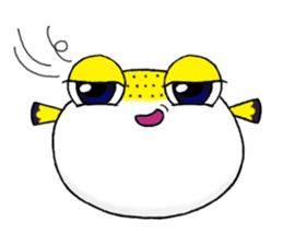 Paku the Puffer Fish sticker #5382641