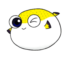 Paku the Puffer Fish sticker #5382666