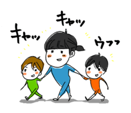 2kids, mom & cat sticker #5382694