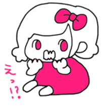 Ribbon-chan and haunted-chan(big size) sticker #5382796
