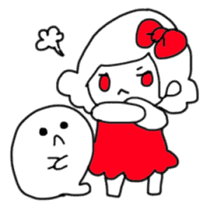 Ribbon-chan and haunted-chan(big size) sticker #5382805