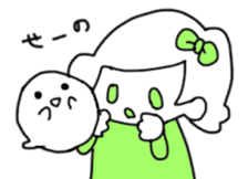 Ribbon-chan and haunted-chan(big size) sticker #5382824