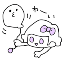 Ribbon-chan and haunted-chan(big size) sticker #5382828