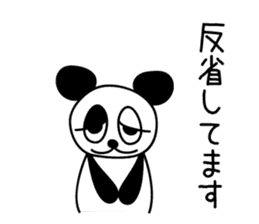 White rabbit and black-and-white panda2 sticker #5383081