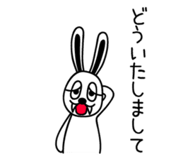 White rabbit and black-and-white panda2 sticker #5383105