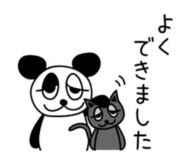 White rabbit and black-and-white panda2 sticker #5383113