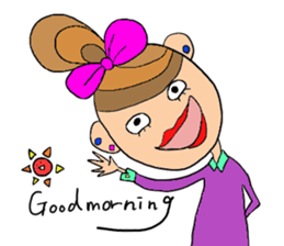 a fashionable  girl sticker #5383196