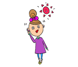 a fashionable  girl sticker #5383197