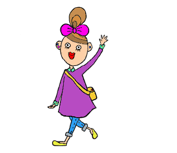 a fashionable  girl sticker #5383200