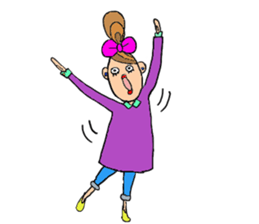 a fashionable  girl sticker #5383202