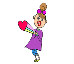 a fashionable  girl sticker #5383204