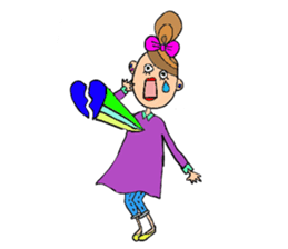 a fashionable  girl sticker #5383205