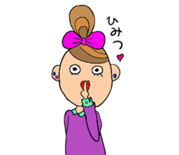 a fashionable  girl sticker #5383208