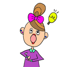 a fashionable  girl sticker #5383209