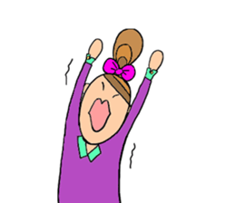 a fashionable  girl sticker #5383210