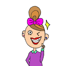 a fashionable  girl sticker #5383211