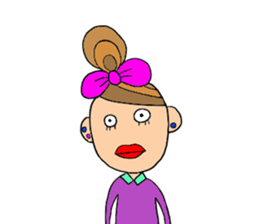 a fashionable  girl sticker #5383212